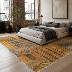 <b>Rug</b> Weavers RW7091 Pergamon Clay <b>Tribal</b> Washable <b>Rug</b> Dropshipping Wholesale Washable Chenille 10 Sizes - Product Image 3