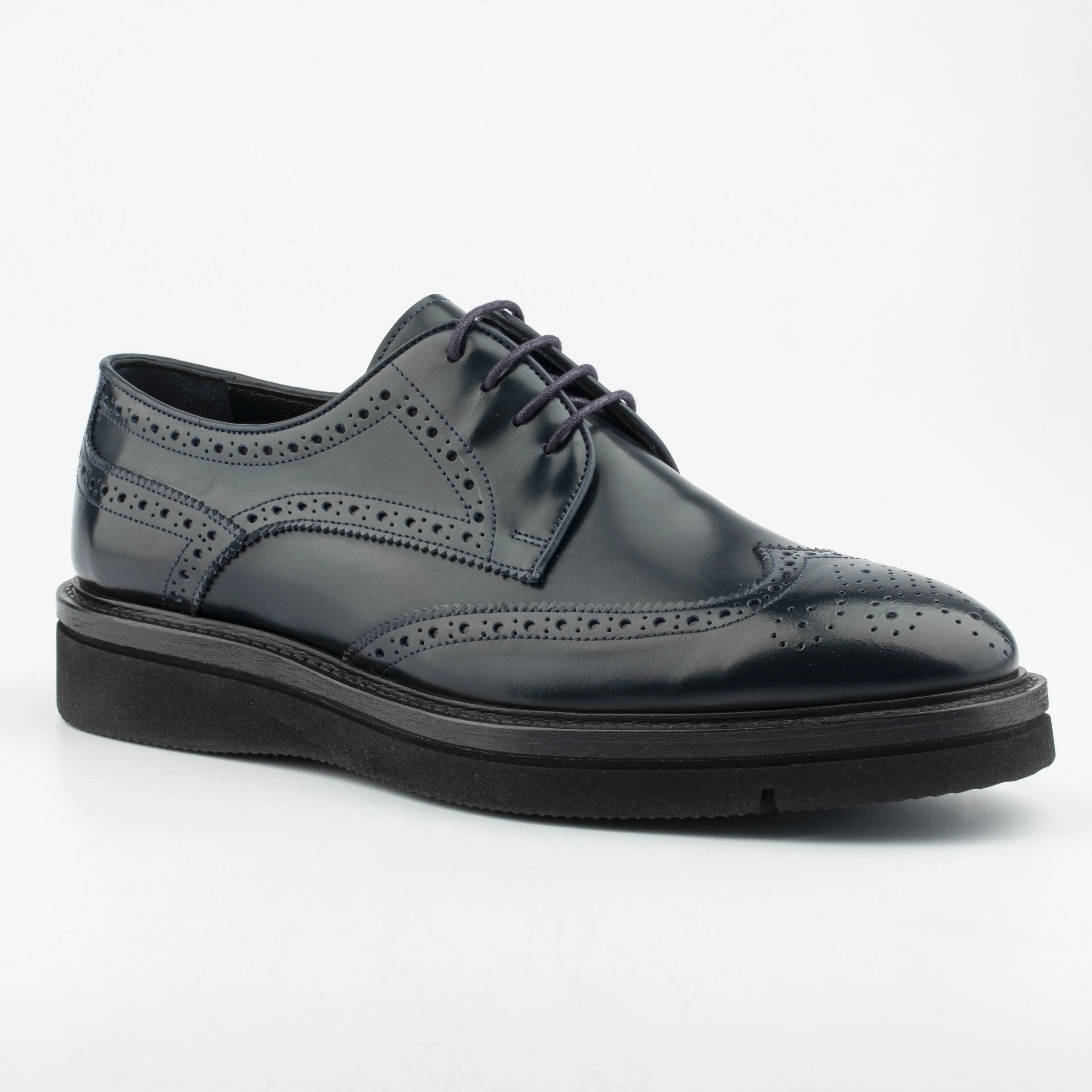 Chaussures décontractées pour homme modèle Derby en cuir verni de haute qualité avec semelle Eva