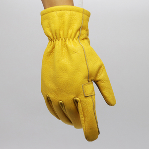 Peau de vache à grain jaune mousse de haute qualité anti-dérapant impact étanche jardinage main protection gants - Product Image 4