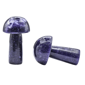 Champignon de lépidolite sculpture en cristal naturel pierre de guérison Mini figurine de pierres précieuses pour la décoration intérieure et les cadeaux d'énergie Reiki - Product Image 3
