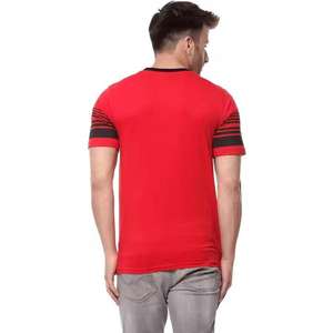 Camiseta de algodón personalizada OEM para hombre, Camisetas básicas informales holgadas de Color sólido, Camiseta holgada de verano para hombre, Camiseta holgada de moda de talla grande - Product Image 2