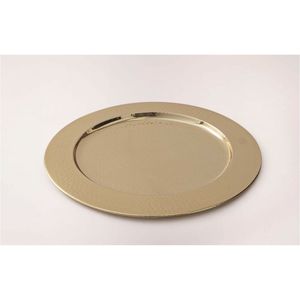 Assiettes de présentation rondes en acier inoxydable doré de luxe pour mariage, décoration de table, sous-assiettes - Product Image 3