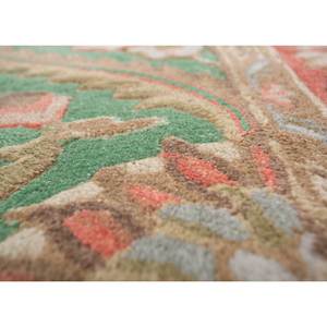 Kasbah Green <b>Hand</b> <b>Tufted</b> Wool & Viscose <b>Rug</b> Top-1505(Cs-01) Floral & Striped Rectangle Design for Home & Living Room Use - Product Image 3