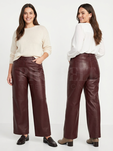 Pantalones de Cuero de Primera Calidad al por Mayor, Cómodos, con Trabillas para Cinturón, Bolsillos con Botones, Estilo Moderno, Ajuste Cómodo - Product Image 6