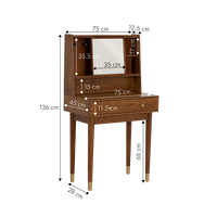 Bureau moderne en bois d'acacia Emiel