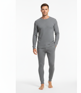 Iron Frost Grey <b>Men</b> <b>Thermal</b> Suit Soft Full <b>Sleeve</b> Breathable Heat Lock Fabric Built for Cold Weather Comfort - Product Image 4