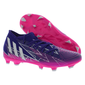 Zapatos de Fútbol Adidas Predator Edge.3 para Hombre, para Terreno Firme, Color Morado Universitario/Plateado Metálico/Rosa Impacto |   100% Auténtico - Product Image 3