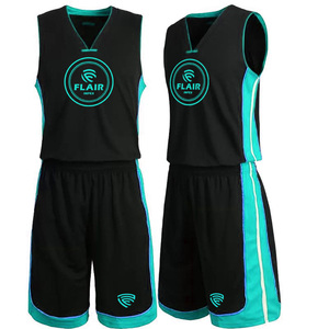 Ensemble d'uniformes de basketball unisexe de haute qualité, personnalisable, impression numérique, respirant, antibactérien, évacuant l'humidité, grandes tailles - Product Image 2