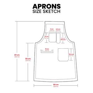 Delantal de barbero de lona resistente con correas ajustables Característica de ropa de trabajo de talla grande - Product Image 2