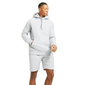 Ensemble de survêtement pour homme à prix abordable, 2 pièces, sweat-shirt à capuche athlétique, manches courtes, ensemble décontracté de sport, sweat-shirt à capuche et short - Product Image 1