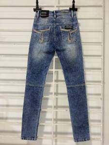 Pantalon en denim 100% coton pour homme coupe ajustée droite design personnalisé fermeture à boutons léger respirant taille moyenne lourd hiver foncé - Product Image 3