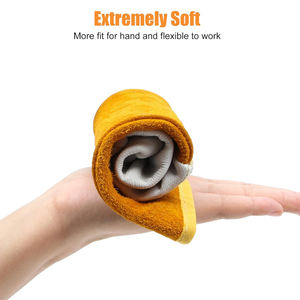 Gants de travail en cuir de bonne qualité, robustes, avec manchette de sécurité, respirants, pour mécaniciens, haute qualité, personnalisables, sans silicone - Product Image 5