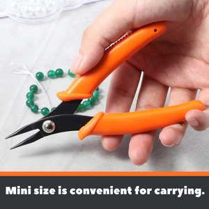 Stainless Steel <b>Mini</b> Nose <b>Pliers</b> Smooth Jaws 5 Inch Jewelry Making Tools Precision Beading Wire Wrapping DIY Craft Wholesale - Product Image 4