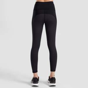 Leggings croisés grande taille noir-gris en Spandex/Nylon XL, taille élastique, options taille haute ou basse, effet push-up, respirant, contrôle du ventre - Product Image 2