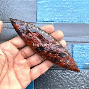 Collection de pierres précieuses en obsidienne rouge noire acajou, pierre marquise - Cristal taillé à la main, affichage, travail énergétique et collectionneurs - Product Image 3