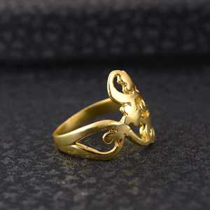 2026 Hot Selling Boho Floral <b>Ring</b> Ethnic Brass Jewelry Women 18k Gold Plated Vintage Swirl <b>Statement</b> <b>Ring</b> for Wholesale/OEM/ODM - Product Image 6