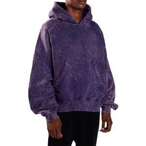 Sweats à capuche surdimensionnés et lourds pour hommes, vêtements de détresse élégants, délavés à l'acide, streetwear en coton de qualité supérieure, fournisseur de marque privée - Product Image 5