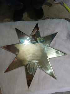 Wholesale Supplier High Quality Art Deco Christmas Hanging Home Hotel <b>Decoration</b> Use New Arrival Brass <b>Star</b> Flour Manufacturer - Product Image 2