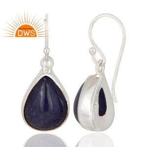 Nouveauté : Boucles d'oreilles pendantes en argent sterling avec pierre précieuse naturelle Tanzanite, fabricant de bijoux indiens - Product Image 2