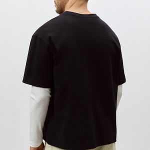 ใหม่เสื้อยืดผู้ชายผ้าฝ้ายแขนสั้นคุณภาพสูงสำหรับผู้ชายเสื้อยืดลำลองสีพื้น - Product Image 5