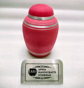 Urna Funeraria de Metal Estilo Europeo, Latón/Aluminio, Verde Antiguo, para Guardar Cenizas de Mascotas - Product Image 4