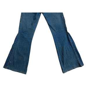 กางเกงยีนส์ผ้าฝ้ายสไตล์ญี่ปุ่นคลาสสิกแบบโมเดิร์น  ขนาดสั่งตัดได้  เสื้อผ้าสตรี  ยีนส์สตรีทแวร์  สีน้ำเงินกลาง  งานฝีมือระดับพรีเมียม  งานทำมือ - Product Image 1