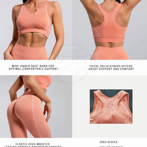 Ensemble de yoga fitness grande taille de meilleure qualité pour femmes, leggings de couleur unie fabriqués au Pakistan, nouveau design, matériau haut à l'eau - Product Image 6