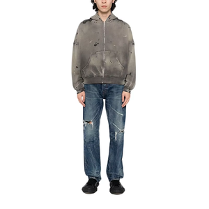 Sudadera con Capucha para Hombre, Estilo Vintage, Lavada y Desgastada, Corte Holgado, Manga Larga, Ropa Casual de Calle 2026 - Product Image 6