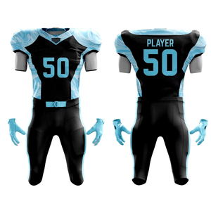 Most Popular American <b>Football</b> Uniform <b>Light</b> Weight Breathable Quick Dry Short Sleeve Unisex Adult Customizable - Product Image 4