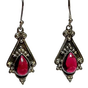 Navya Craft 925 Sterling <b>Silver</b> <b>Dangle</b> Drop <b>Earrings</b> for Women Cute Water Drop Design Amethyst Pearl Diamond Turquoise Weddings - Product Image 1