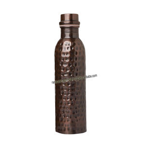 High Demand Antique Copper <b>Water</b> <b>Bottle</b> With Hammered Design Ayurvedic Copper <b>Water</b> Vessel Use in Home Office Gym - Product Image 2