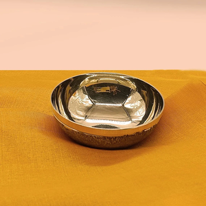 100% Original Kansa Metal Scrub Vatki Bowl Indian Factory masaje para terapia de desintoxicación de pies mejora la circulación promueve el bienestar - Product Image 3