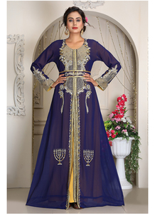 Kaftan islámico marroquí moderno para mujer Vestido de playa largo hasta el suelo con suministro ODM de manga larga transpirable - Product Image 4