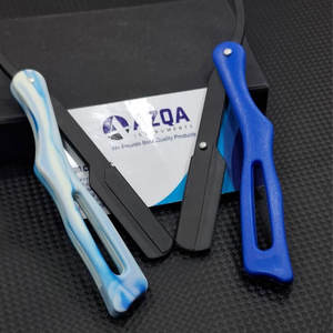 Rasoir droit avec manche en plastique, rasoir jetable pour barbier, support de rasoir manuel, outil de rasage pour salon et usage domestique - Product Image 3