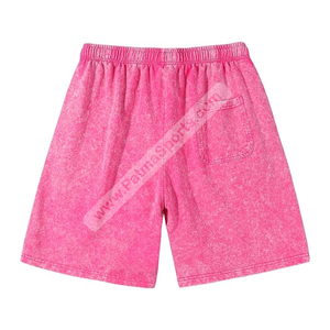 กางเกงขาสั้นซับเหงื่อสำหรับซักเหงื่อสีชมพูกางเกงซับเหงื่อผ้าคอตตอนสำหรับ100% ผ้าเปียกสไตล์อินเทรนด์พิมพ์ลายหน้าจอ - Product Image 2