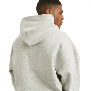 OEM Blank Design Solid <b>Grey</b> Color <b>Men's</b> Hoodies 100%Cotton Fabric Long Sleeve Drop Shoulder Oversize <b>Men's</b> Hoodies & <b>Sweatshirts</b> - Product Image 5