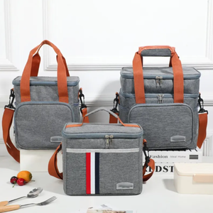 2024เก็บความเย็นสไตล์ใหม่กระเป๋าใส่อาหารกลางวันความจุสูงกันน้ำกระเป๋ากลางแจ้งแบบพกพาหนาสองชั้นกระเป๋าเก็บความเย็นสำหรับปิกนิก - Product Image 4