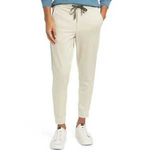Pantalon de survêtement en coton pour homme, droit, taille personnalisée, décontracté, épais, automne/hiver - Product Image 1