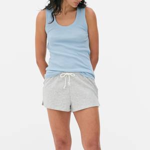 กางเกงขาสั้นผ้าฝ้ายเอวกลางขากว้างสำหรับผู้หญิงกางเกงมีเชือกผูกสำหรับฤดูร้อน - Product Image 2