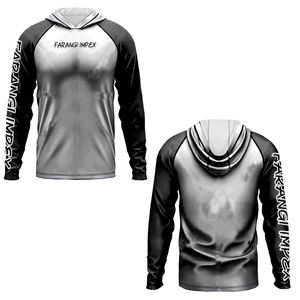 เสื้อมีฮู้ดแขนยาวป้องกันแสงแดด UPF 50สำหรับผู้ชาย, สินค้ามาใหม่เสื้อมีฮู้ดใส่ตกปลากลางแจ้งกันแสง UV แห้งเร็วออกแบบได้ตามต้องการ - Product Image 5