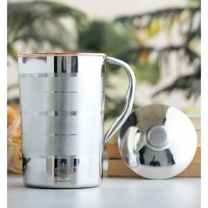 Luxury Design Pure Steel Copper <b>Jug</b> with Lid Stainless Steel Tumblers - Product Image 3