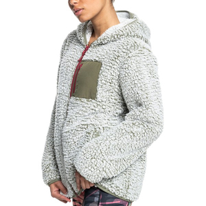 Veste polaire Sherpa zippée pour femmes avec service OEM Vente en gros Veste Sherpa chaude de qualité supérieure - Product Image 2