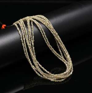 Brins de perles en forme de pépite de diamant jaune naturel non coupé 2.5-3mm perles de diamant jaune en vrac pour la fabrication de bijoux taux de gros en vrac - Product Image 6