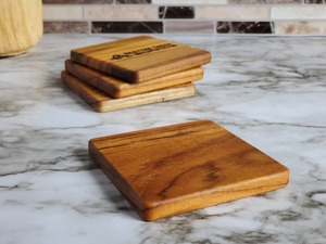 Sous-verres en bois durables, vaisselle absorbante - Product Image 3