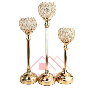 Bougeoir Globe en cristal de 37 pouces de haut, pour décorations de mariage, meilleure vente, bougeoir en métal avec Globe en cristal pour mariage - Product Image 4