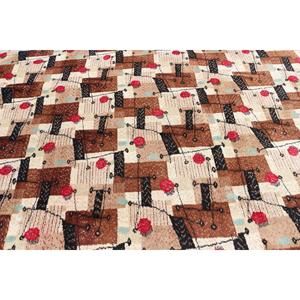 6.8x9.4 ft Rug, Vintage Turkish Rug, <b>Brown</b> Abstract <b>Wool</b> Rug - Product Image 5