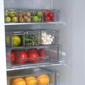 Organizzatore per Frigorifero in Plastica Trasparente Tipo Cassetto, per Classificare Frutta e Verdura con Facile Accesso Scorrevole - Product Image 2