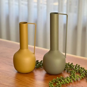 Jarrón de Mesa de Hierro con Recubrimiento de Polvo Negro, Tamaños Personalizados, Decoración para el Hogar, Exhibición de Flores para Sala de Estar, Venta Directa - Product Image 6