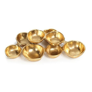 Leaf Design Gold Plated Brass Fruit Bowl Latest Design Metal Food Dates Bowl Customized Shape and Size Metal <b>Chocolate</b> Bowl - Product Image 2