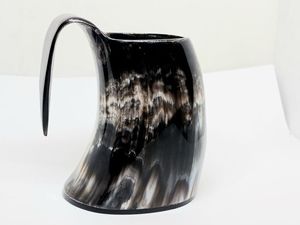 Cuerno vikingo natural de búfalo de calidad estándar, tazas de cerveza, taza de cuerno vikingo de calidad superior para ocasiones navideñas - Product Image 2